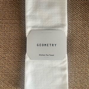 Geometry White Kitchen Tea Towel
